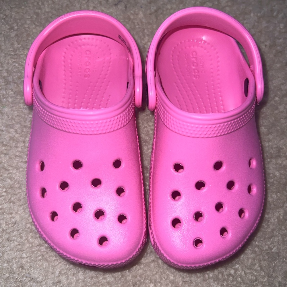 Pink size 10 toddler Crocs